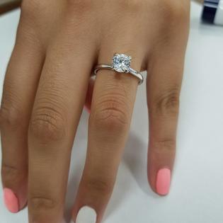 engagement ring diamond solitaire ct pompeii3 round gold 14k cut enhanced si rings zoom