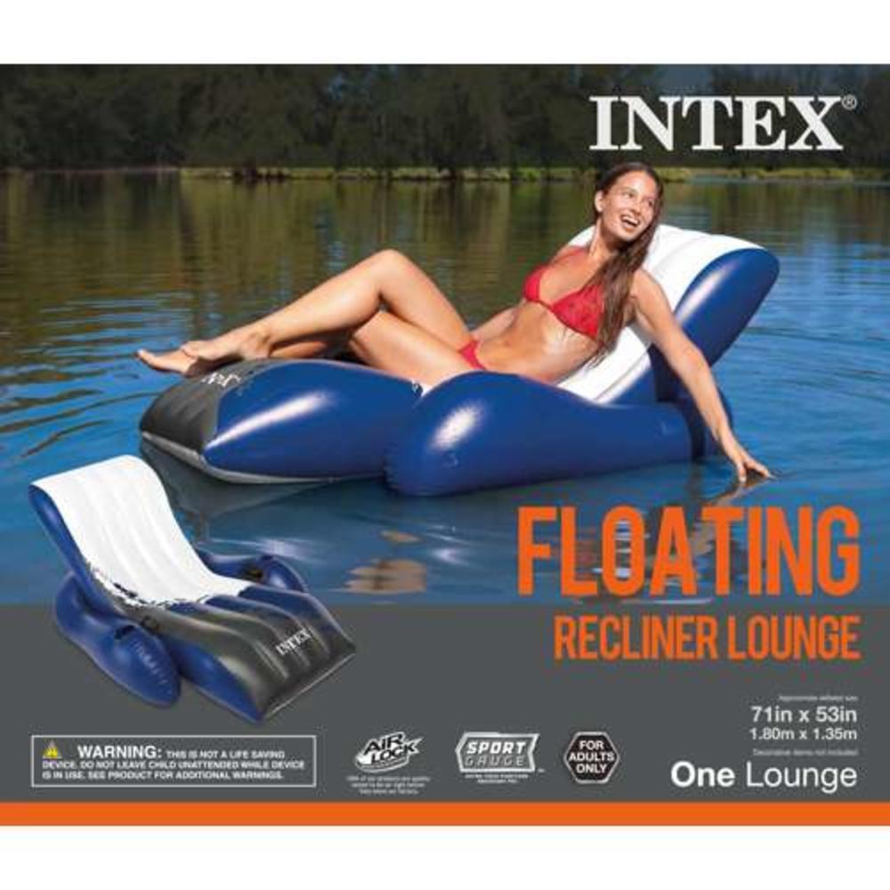 Intex Floating Recliner Lounge with Cup Holders