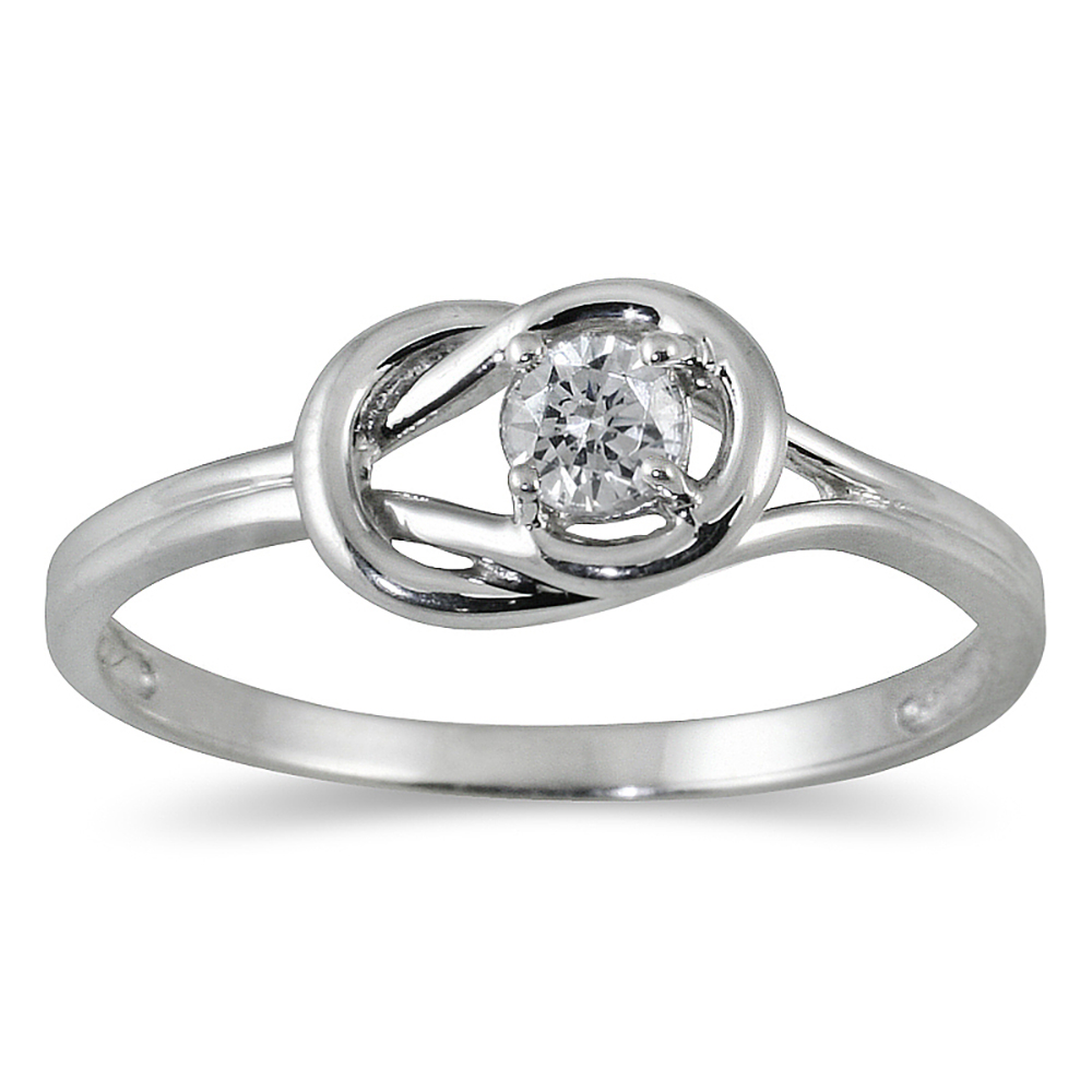 szul.com 1/6 Carat Diamond Love Knot Ring in 10K White Gold at Sears.com