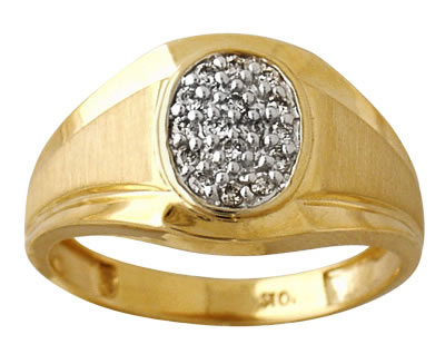 szul.com .25CTW Yellow Gold and Diamond Men's Ring at Sears.com