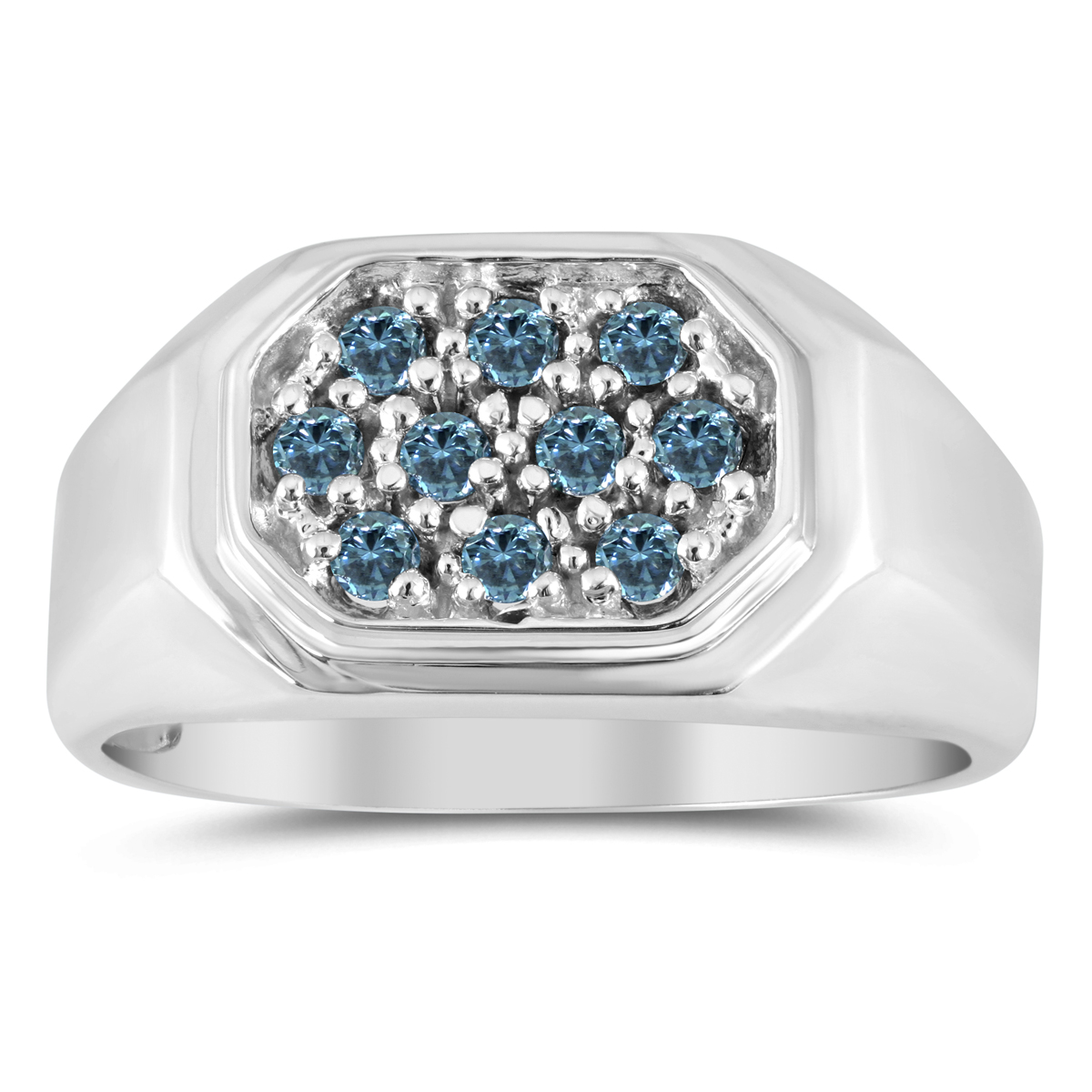 szul.com Blue Diamond Men's Ring in White Gold at Sears.com