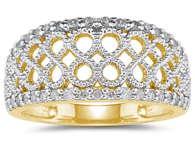 szul.com Diamond Rope Twist Ring in Yellow  Gold at Sears.com