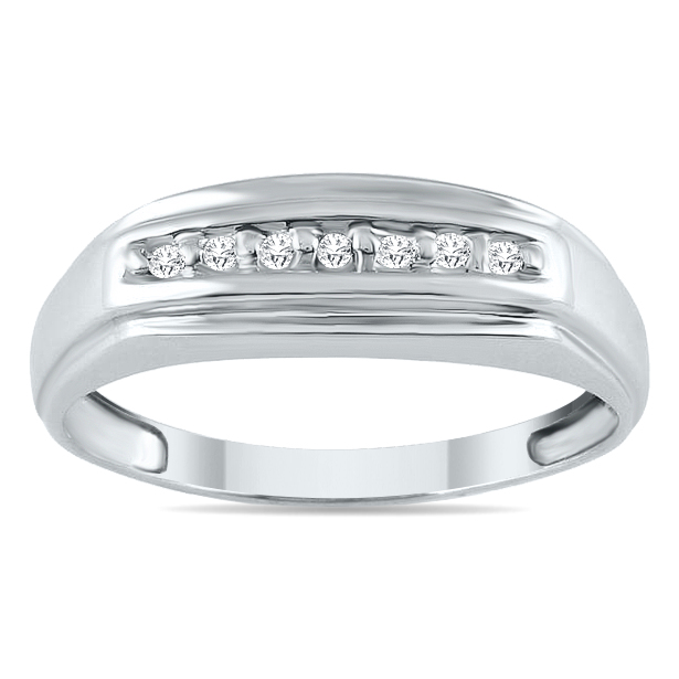 szul.com Men's Round Diamond Ring in 10K White Gold at Sears.com