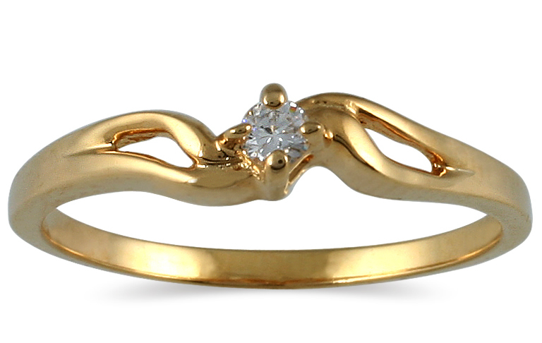 szul.com .05 Carat Diamond Promise ring in 10K Yellow Gold at Sears.com