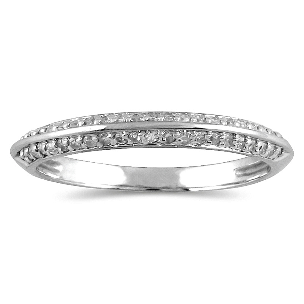 szul.com 1/4 Carat Diamond Knife Edge Wedding Band in 10K White Gold at Sears.com