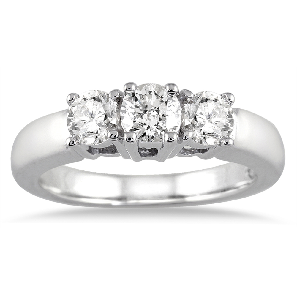 szul.com 1.00 Carat Three Stone Diamond Ring in 10K White Gold at Sears.com