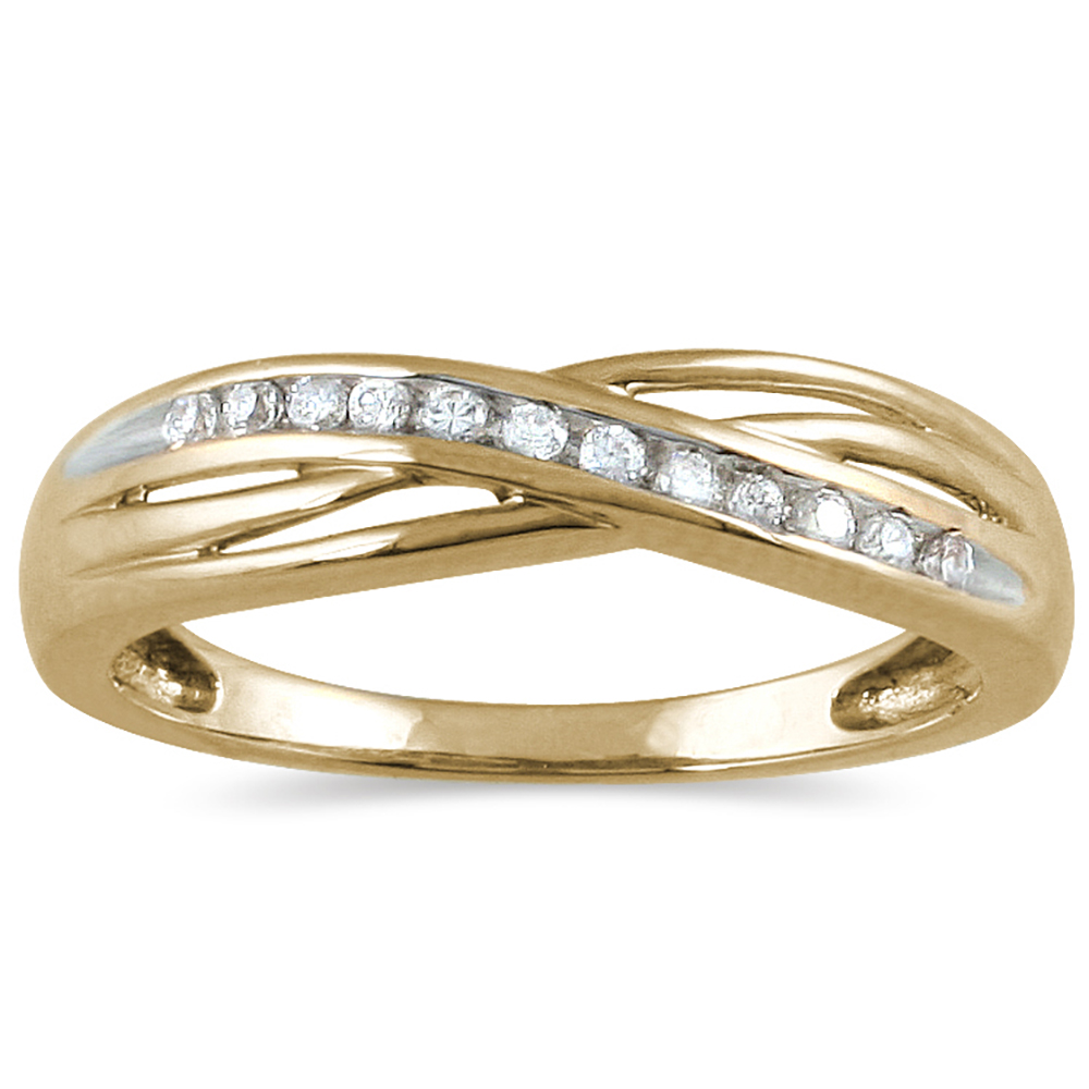 1/10 Carat TW Diamond Ring 10K Yellow Gold