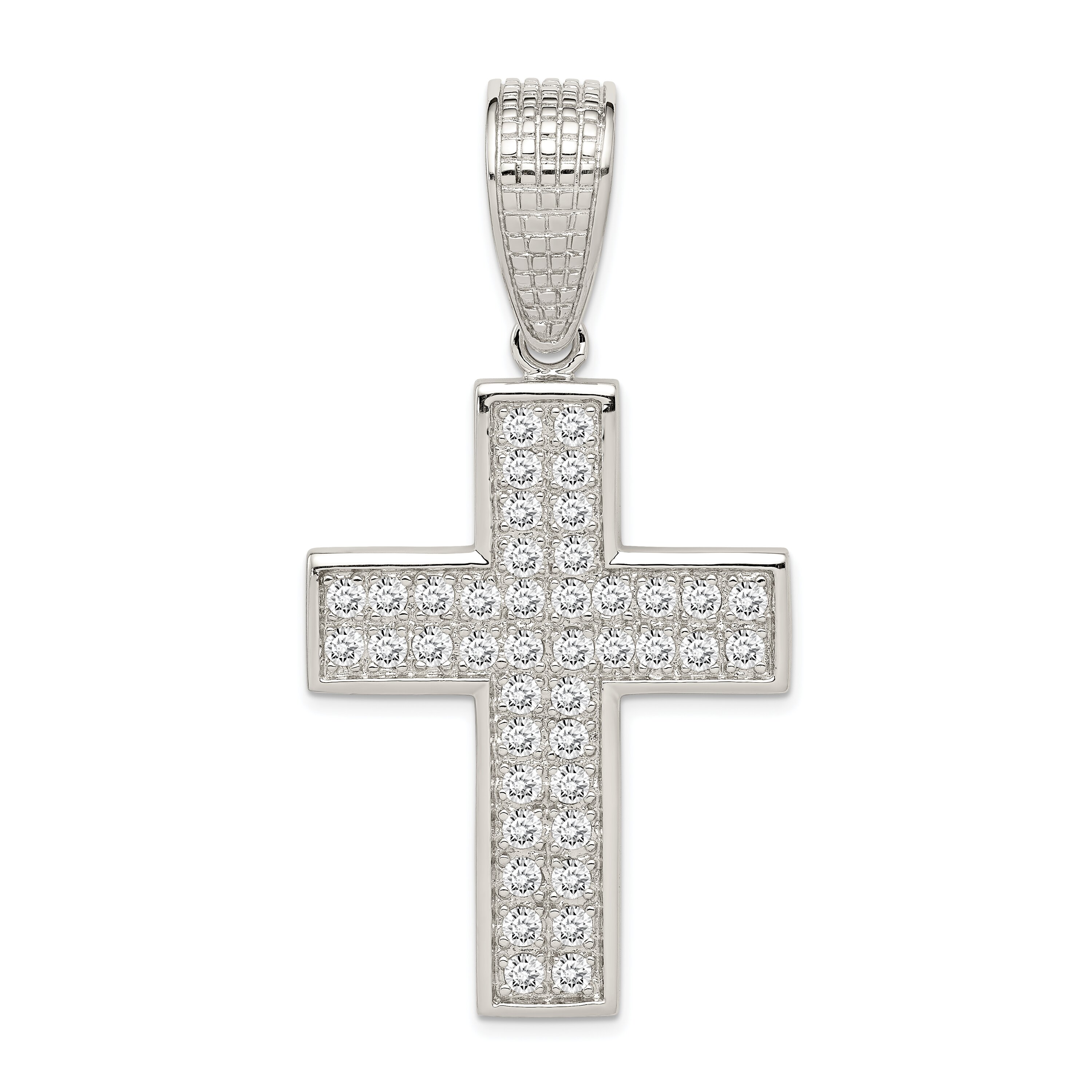 Findingking Sterling Silver Cubic Zirconia Cross Charm at Sears.com