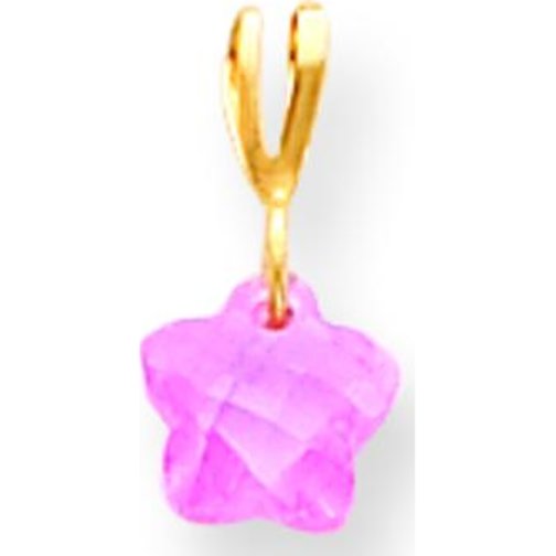 Findingking 14K Gold Pink CZ Flower Necklace Childrens Jewelry 13" at Sears.com