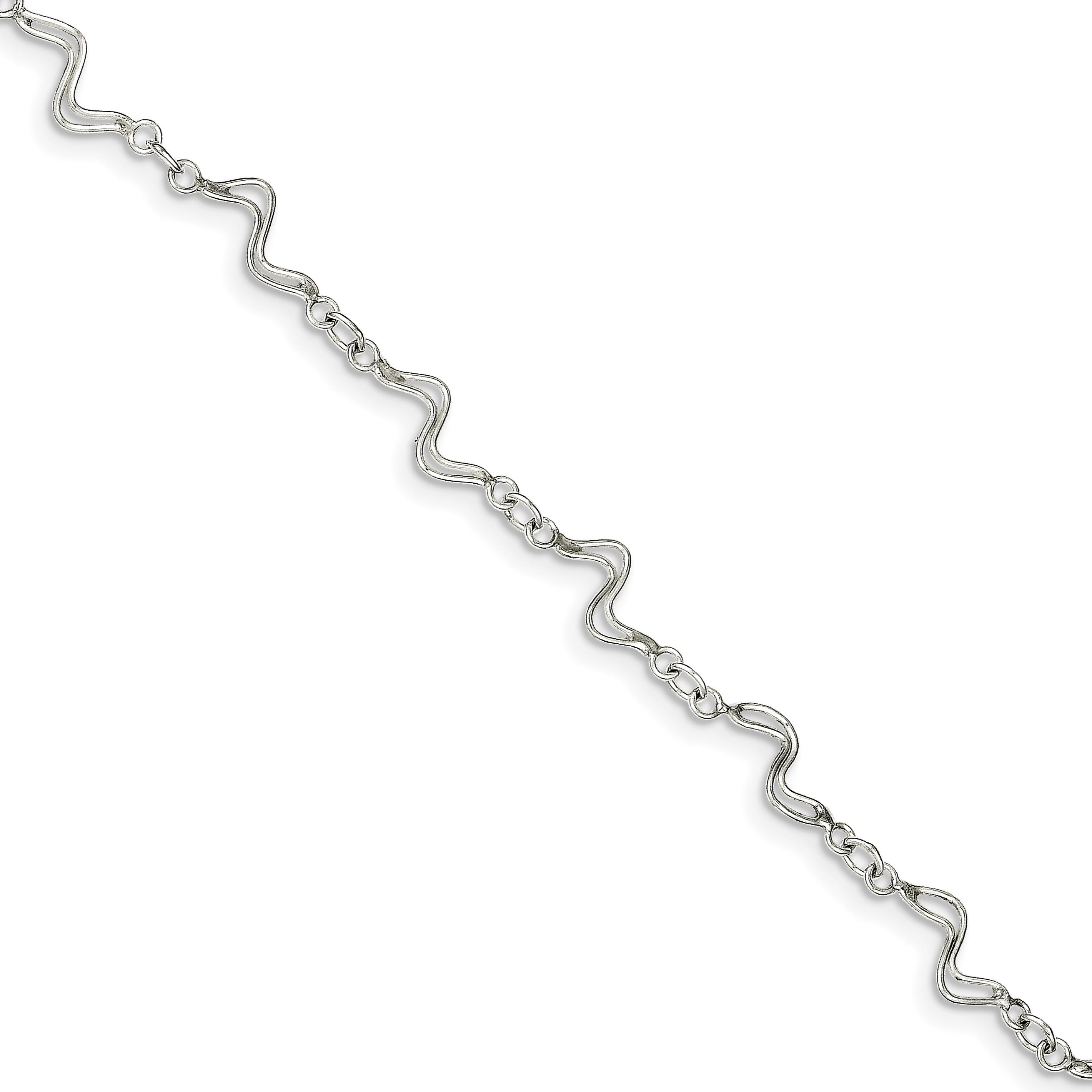 Findingking Sterling Silver Fancy Link Anklet Chain Jewelry 9" at Sears.com