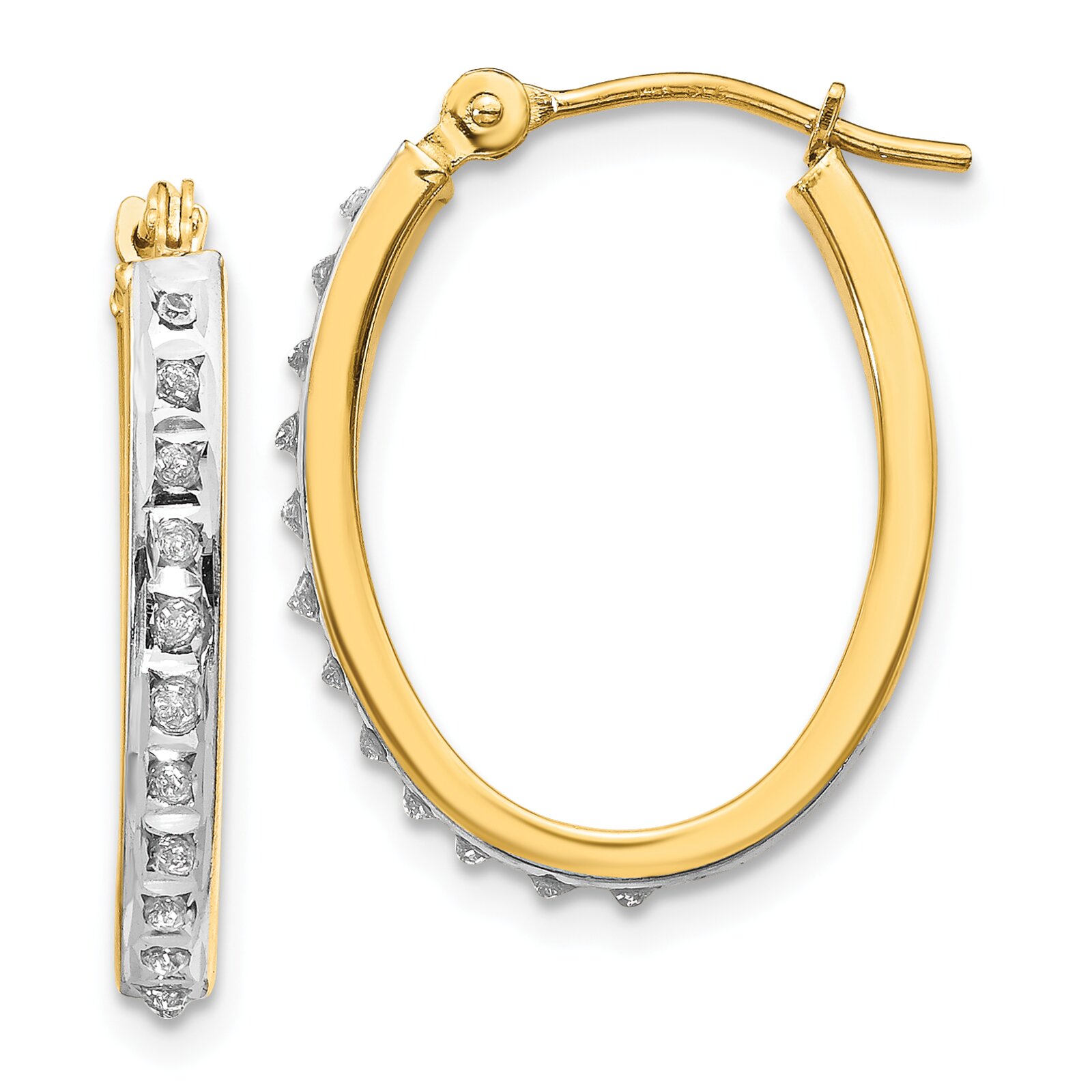 Findingking Gold IJ Diamond Hoop Earrings at Sears.com