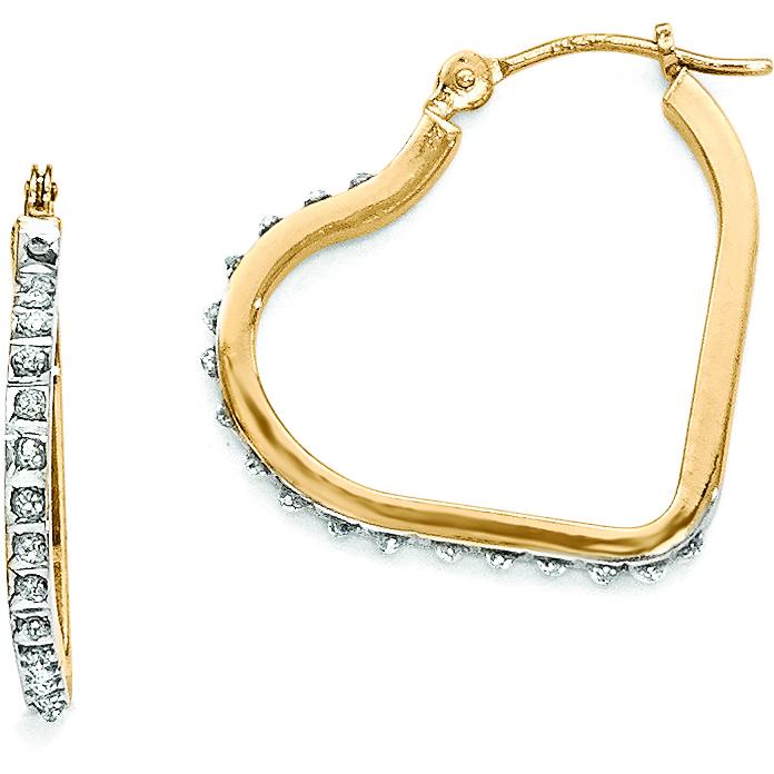 Findingking Gold IJ Diamond Hoop Earrings at Sears.com
