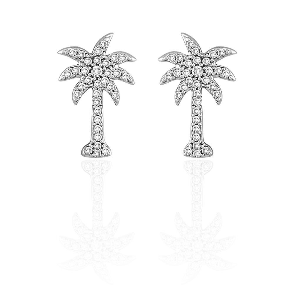 Findingking 14K White Gold 1/3 ct & GH Diamond Earrings at Sears.com