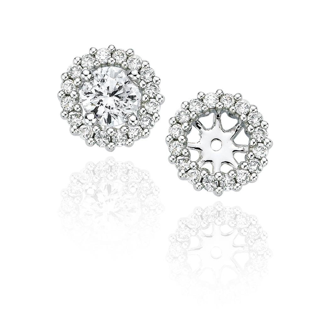 Findingking 14K WG 1/4ct GH Diamond Earring Jackets A0014018 at Sears.com