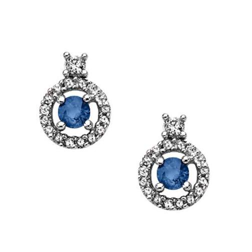 Findingking 14K White Gold 1/2 ct Multi Gemstone Earrings A0014933 at Sears.com