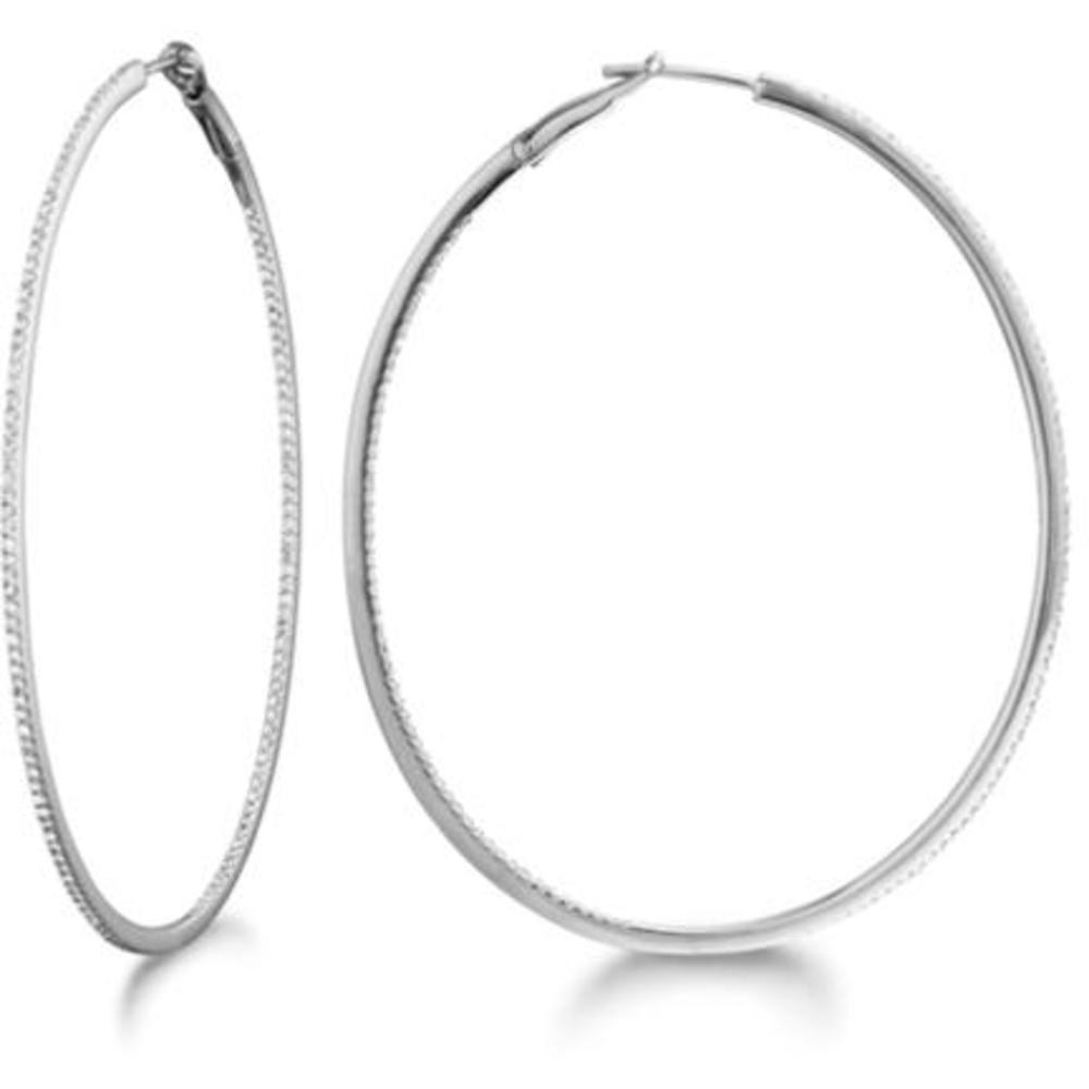 Findingking 14K White Gold 2/3ct GH Diamond Hoop Earrings at Sears.com