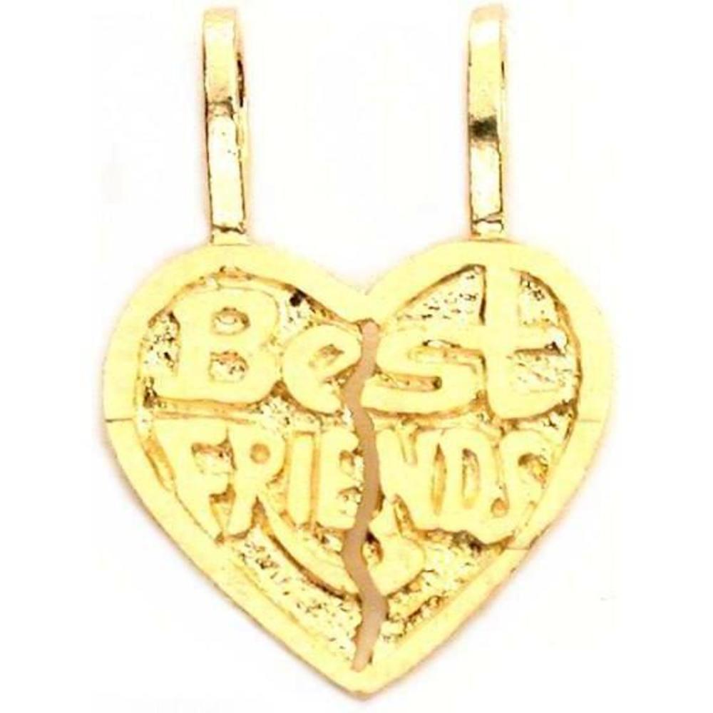 Findingking 14K Best Friends Heart Charm Breakable Necklace Jewelry at Sears.com