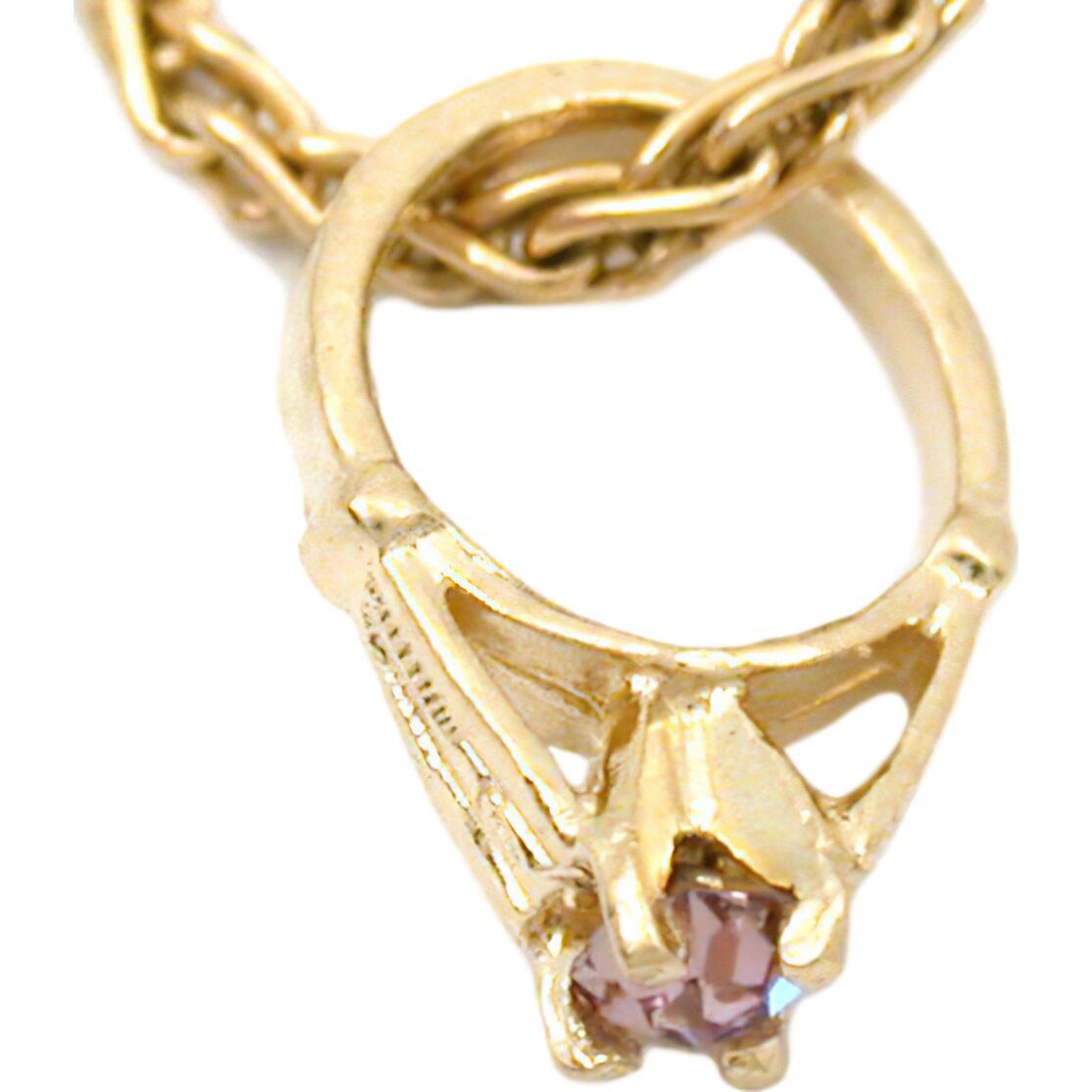 Findingking 14K Gold June Birthstone Baby Ring Charm Chain Jewelry at Sears.com
