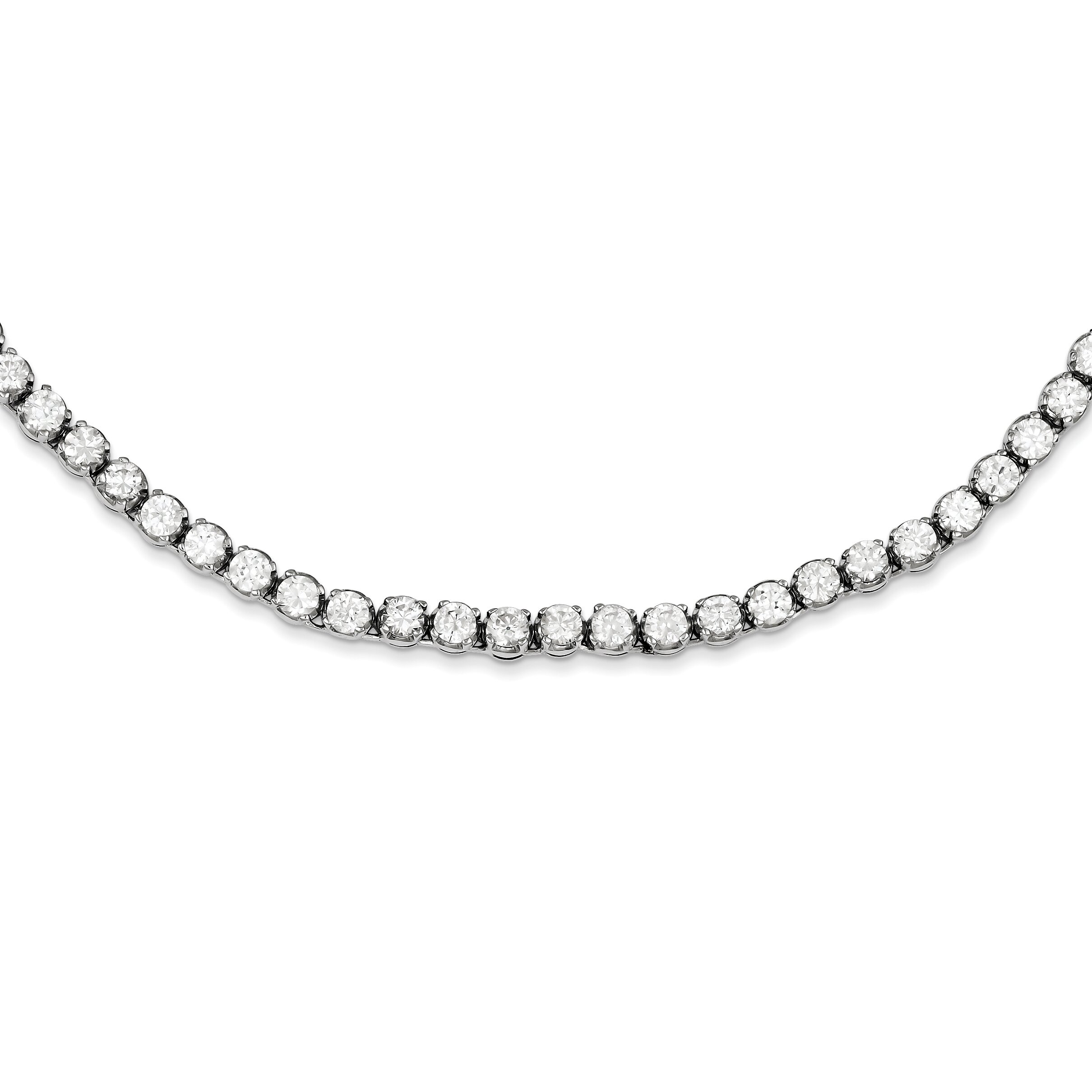 Findingking Sterling Silver Cubic Zirconia Necklace 17" at Sears.com