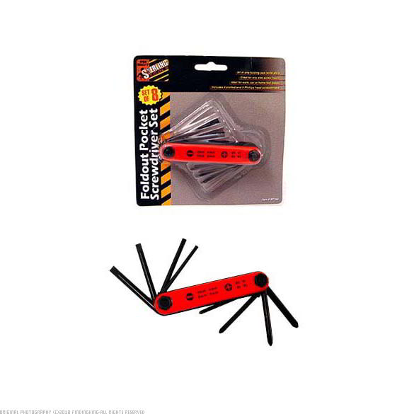 Findingking 96 Packs of 8Pc Fold Out Pocket Screwdriver Set at Sears.com