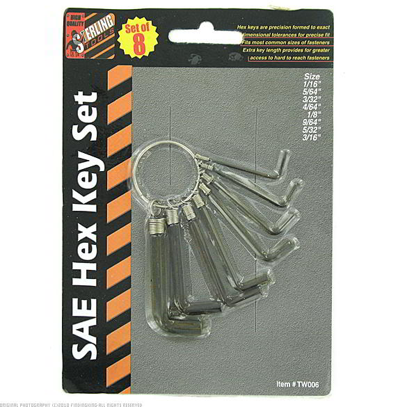 Findingking 96 8Pc SAE Hex Key Sets at Sears.com