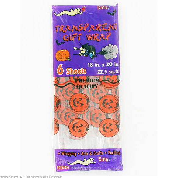 Findingking 144 Packs of 6 Transparent Halloween Gift Wrap Sheets at Sears.com