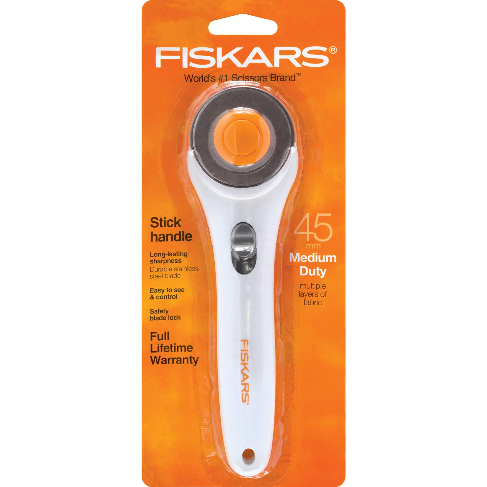 Findingking Fiskars 45mm Rotary Cutter Stick & 2 Pack Rotary Blade Straight Titanium at Sears.com