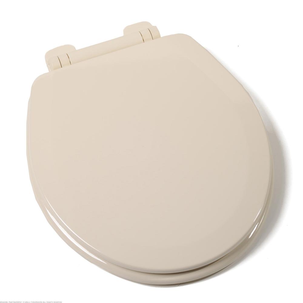 FindingKing EZ Close Deluxe Round Molded Wood Toilet Seat Bone at Sears.com