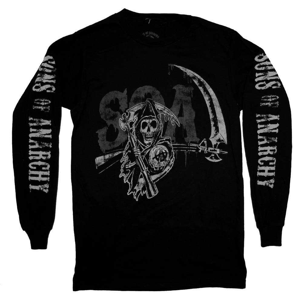 Trenz Shirt Company Sons Of Anarchy SAMCRO Grim Reaper Distressed TV Show Long Sleeve at Sears.com