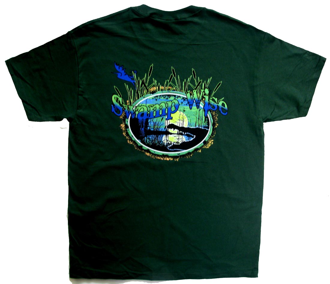 Trenz Shirt Company Swamp Wise Alligator Neon Logo Adult T-Shirt Trenz Shirt Company Swamp Wise Alligator Neon Logo Adult T-Shirt