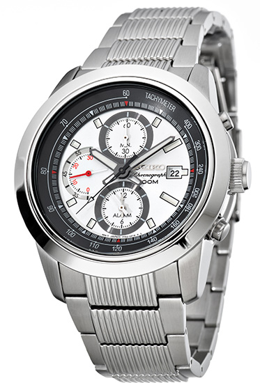 Seiko Men Seiko SNAB15  Stainless Steel Alarm Chronograph Silver Tone Dial at Sears.com