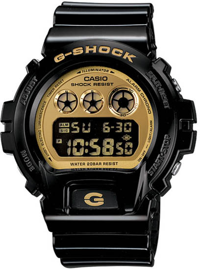 Casio Men Casio DW6900CB-1D G-Shock Black Plastic Resin G-Shock Gold Tone Digital Dial at Sears.com