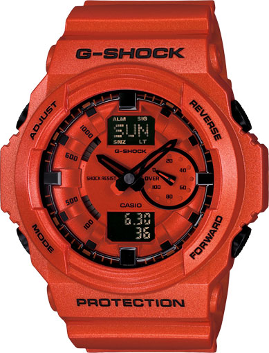 Casio Men Casio GA150A-4 G-Shock G-Shock Orange Plastic Resin Case and Bracelet Orange at Sears.com