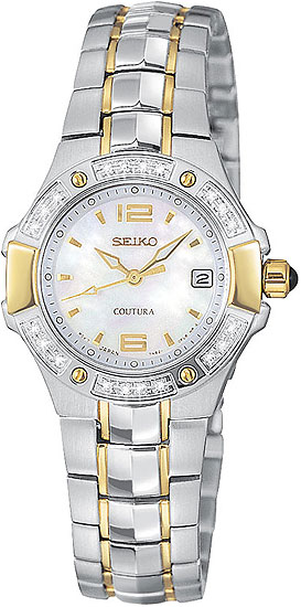 Seiko Women Seiko SXD692 Coutura Two Tone Coutura Mother of Pearl with Diamonds at Sears.com