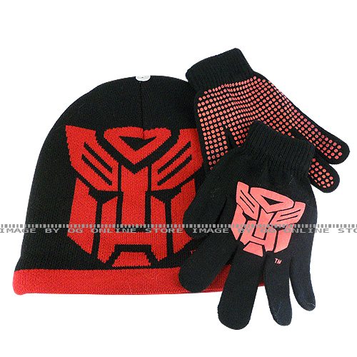 HASBRO kids boys girls transformer autobot black red gloves N beanie knit hat set at Sears.com