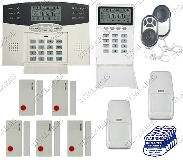 Shield Tech Security - WIRELESS HOME/OFFICE SECURITY SYSTEM - LCD BURGLAR HOUSE ALARM w/ AUTO-DIALER at Sears.com