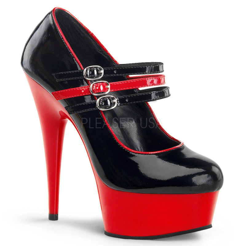Pleaser 6" Heel, 1 3/4" PF Triple Strap Maryjane Pump at Sears.com