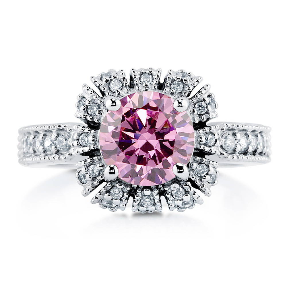 BERRICLE Royal Crown Style Pink CZ 925 Sterling Silver Solitaire Ring 2.04 Ct Size 4 5 6 7 8 9 10 - Women Fashion Right Hand Jewelry at Sears.com