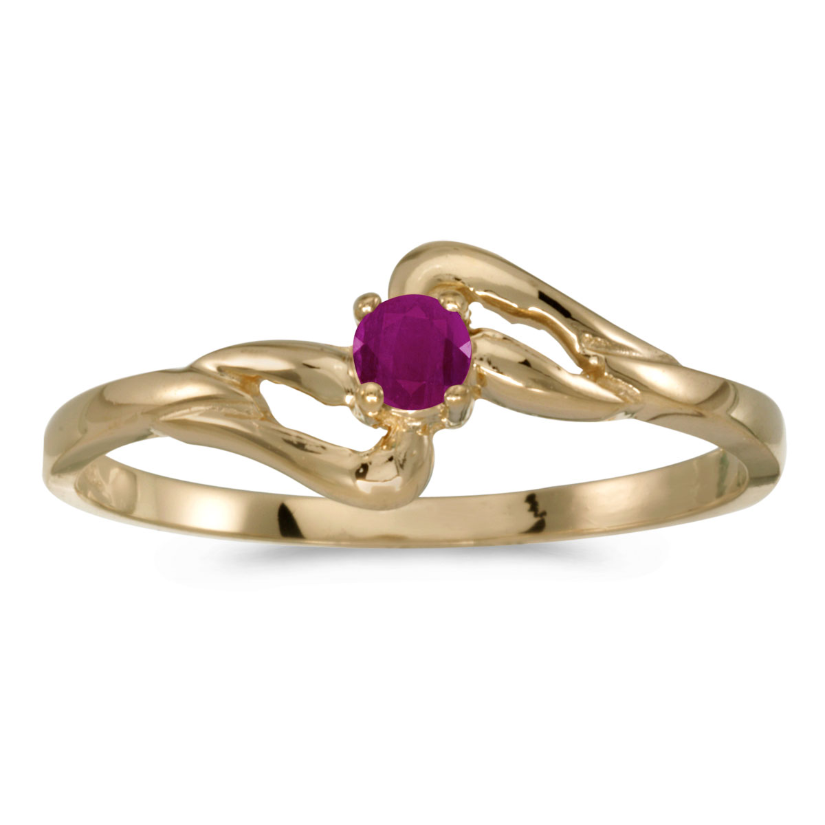 Birthstone Company 10k Yellow Gold Round Ruby Ring Birthstone Company 10k Yellow Gold Round Ruby Ring