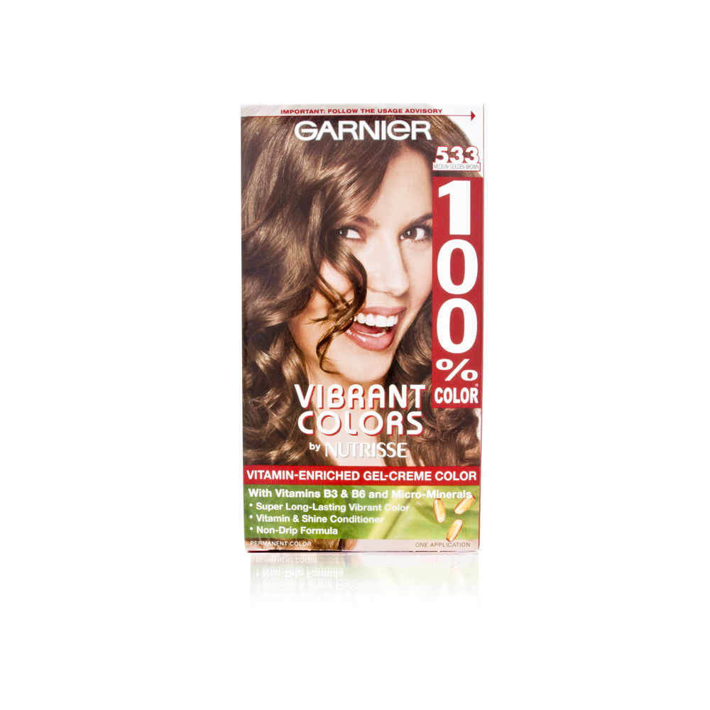 Garnier 100 Color Vibrant Colors by Nutrisse 533 Medium Golden Brown at Sears.com