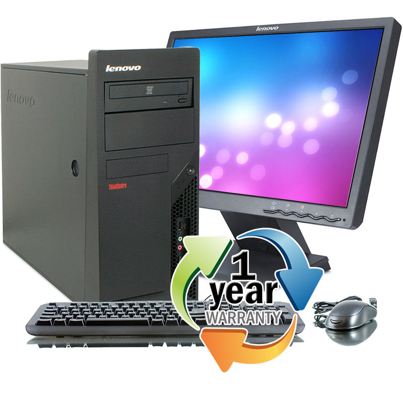 IBM Lenovo REFURBISHED IBM Lenovo ThinkCentre M57p C2D 2.3GHz 2GB 400GB DVD Win 7 Desktop With 19" LCD at Sears.com