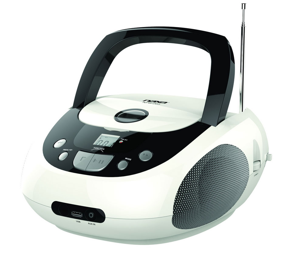 Naxa NPB-265 Portable Mini Boombox MP3/CD AM/FM Radio with Bluetooth