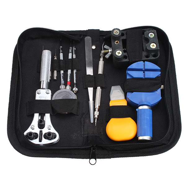 BrainyDeal New 13pc Watch Repair Tool Kit Zip Case Watch Opener Link Remover Screwdrive Replace Batteries, Change Bands & More at Sears.com