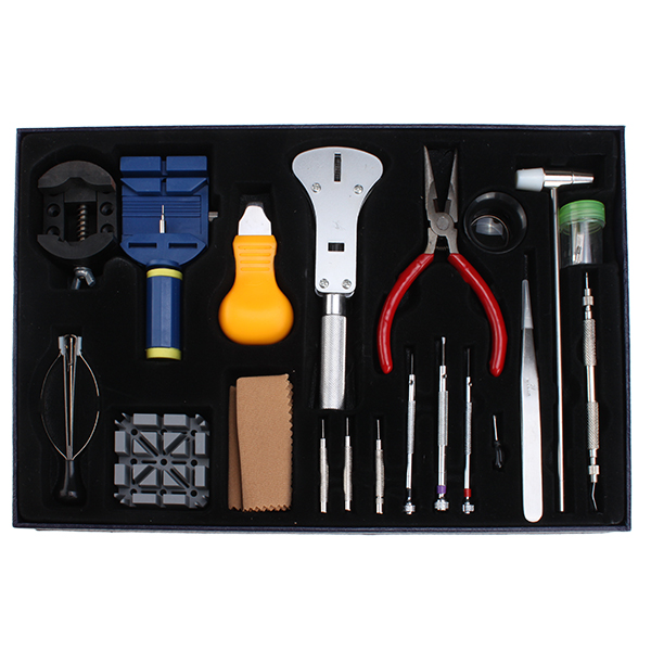 BrainyDeal New 20pc Pro Watch Repair Tool Kit Zip Case Watch Opener Link Remover Screwdrive Replace Batteries, Change Bands & More at Sears.com