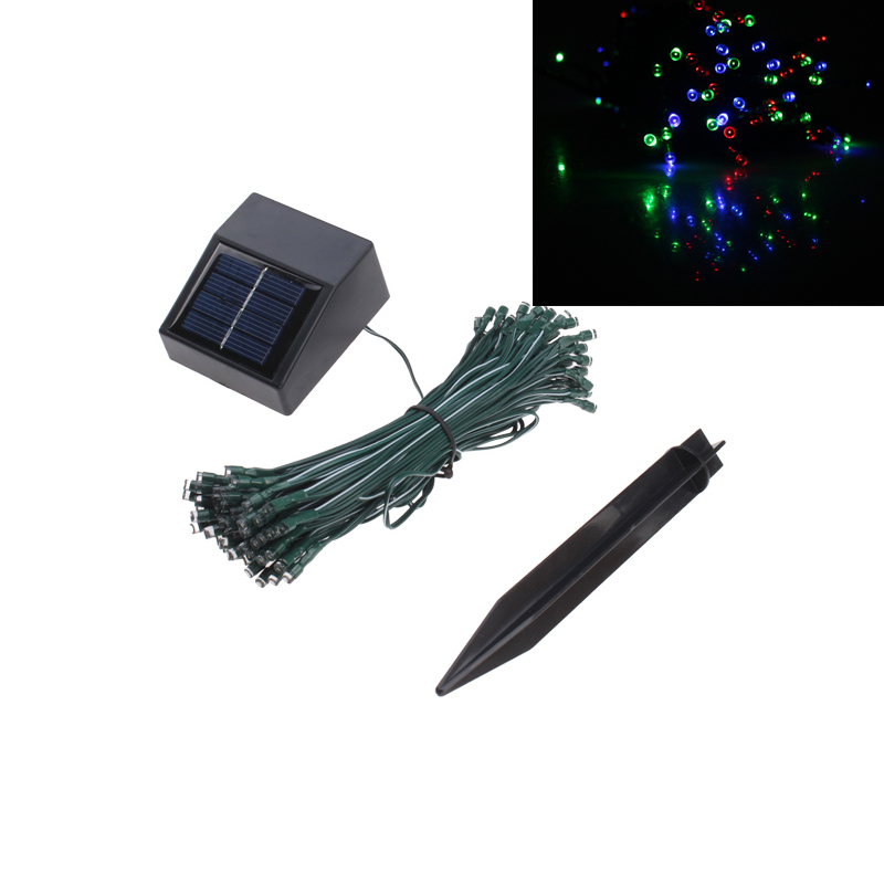 BrainyDeal MULTI COLOR 100 LED Christmas Light Solar Lights String Fairy-Outdoor Garden 55ft at Sears.com