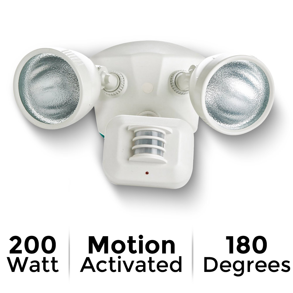Regent Security Floodlight Designers Edge Designer S Ecozone 180 Degree 200w Motion Activated Twin Floodlight White
