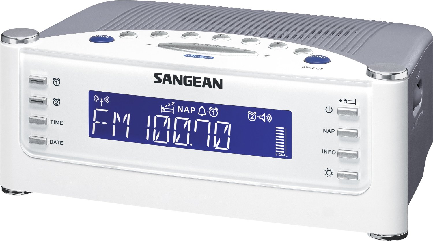 Sangean RCR-22 Atomic Clock Radio - LCD Alarm - FM