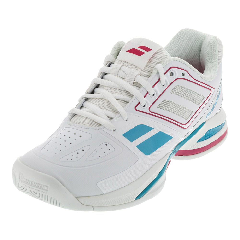 Women`s Propulse Team BPM All Court Tennis Shoes White and Pink