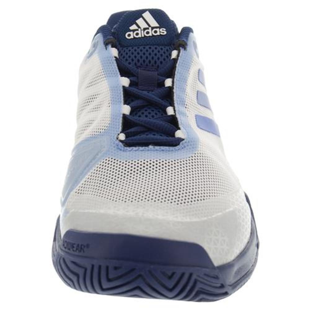 Adidas - Men`s Barricade Club Tennis Shoes White and Tech Blue Metallic - (BA9153-F17)
