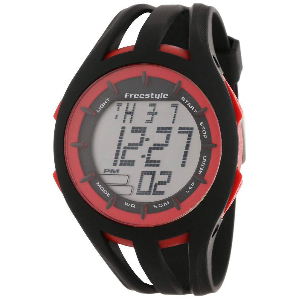 Freestyle Condition Digital Display Sports Fitness Watch (Black/Red)